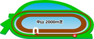 中山競馬場の芝2000mコース