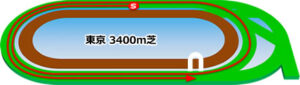 東京競馬場の芝3400mコース